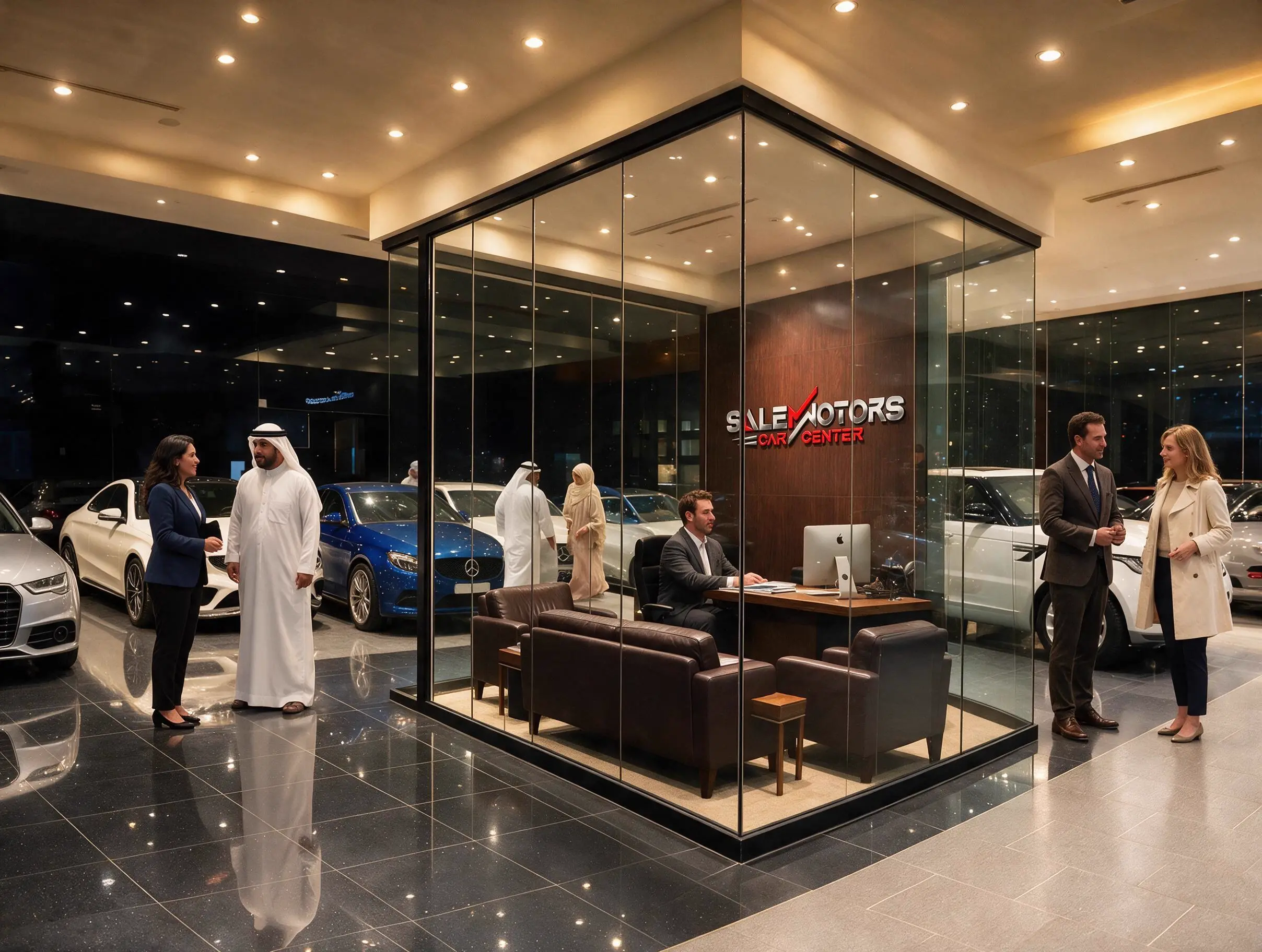 The Salem Motors team on the showroom floor
