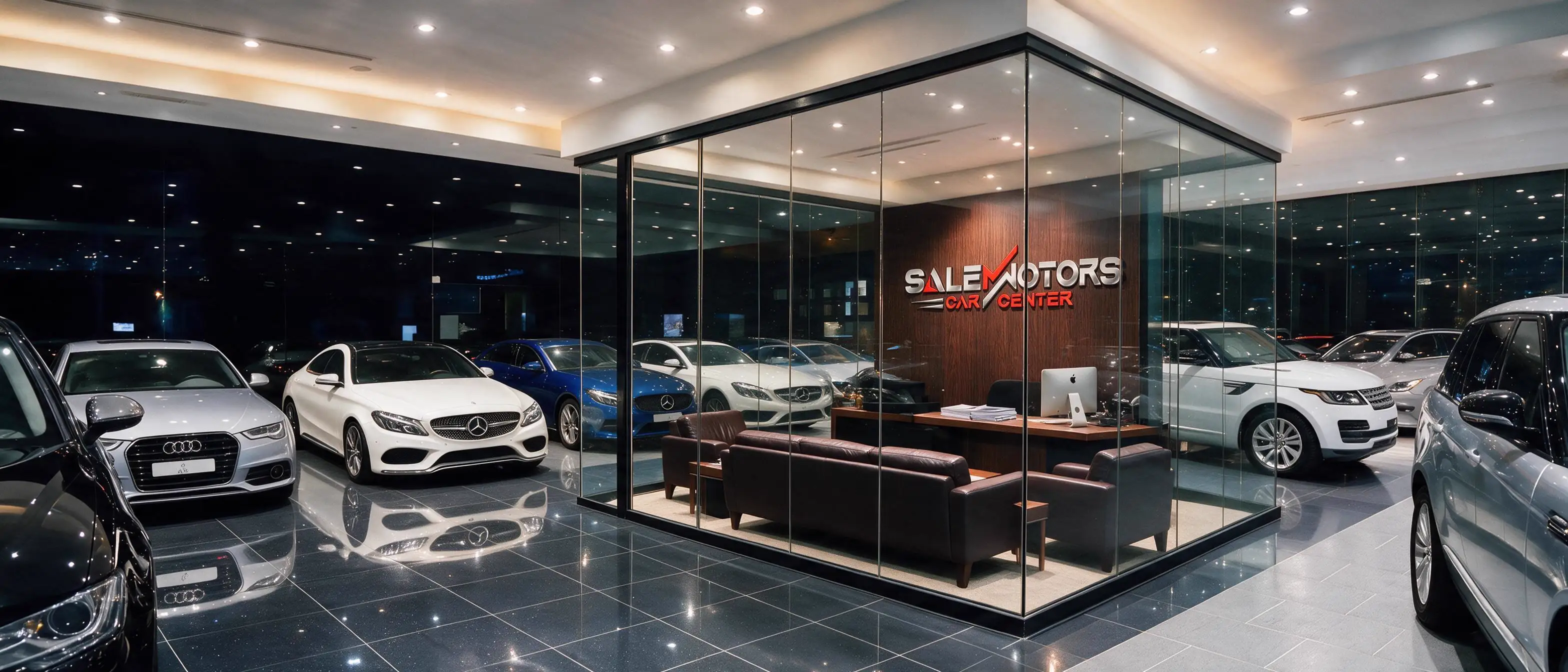 The entrance to the Salem Motors showroom in Al Burhama