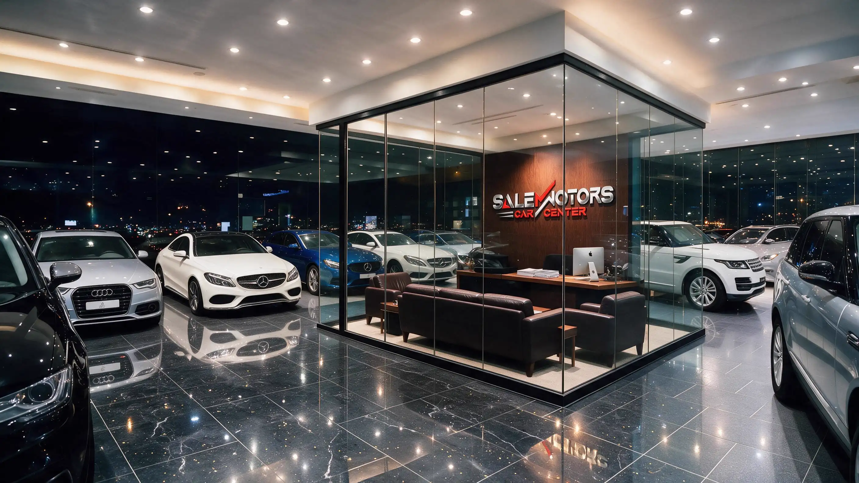 Handing over the keys to a customer at Salem Motors